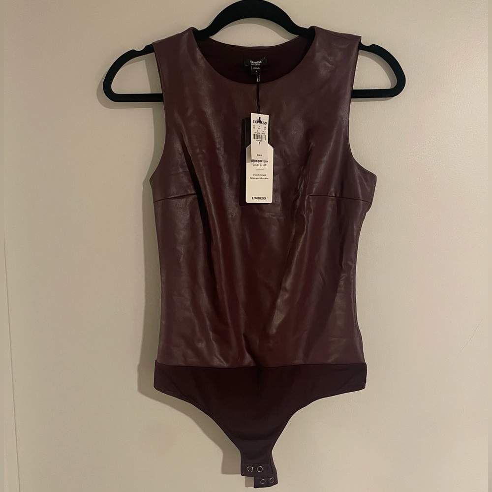 Faux Leather bodysuit